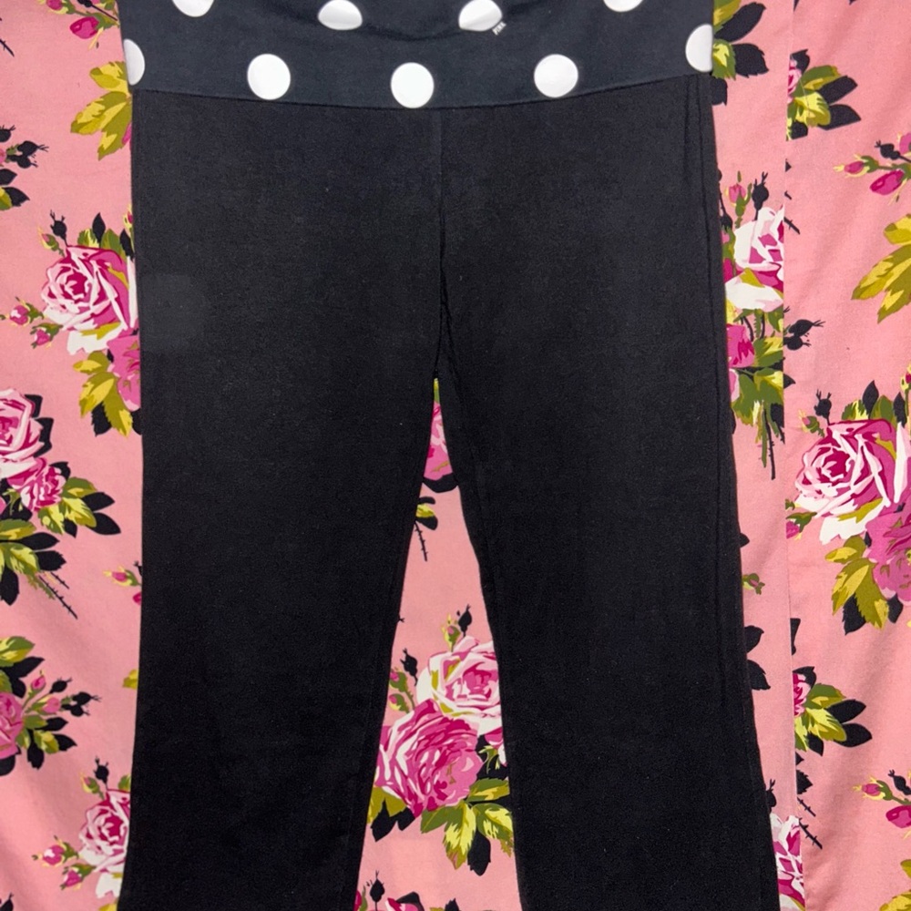 Victoria Secret PINK yoga rhinestone vintage crop pants OG Y2K retro polka dot - Picture 9 of 13